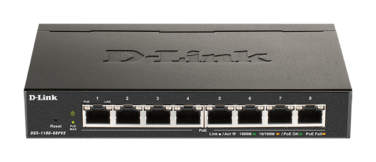 D_LINK - SWITCH SMART 8 X 1GB POE (64W) - NO RACK