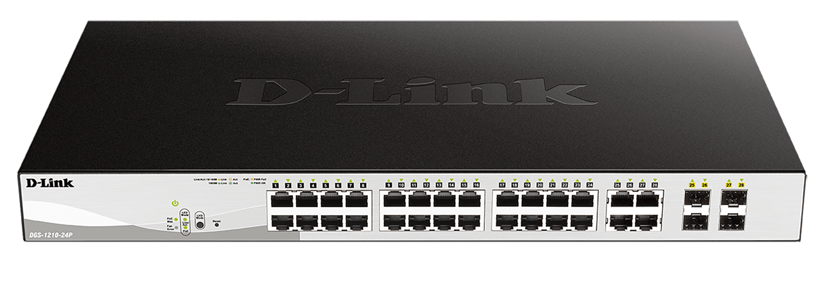 D_LINK - SWITCH SMART 24X1GB-POE 193W-4XSFPCOMBO-