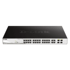 D_LINK - SWITCH SMART 24 X 1GB POE 193W, 4XSFP CO