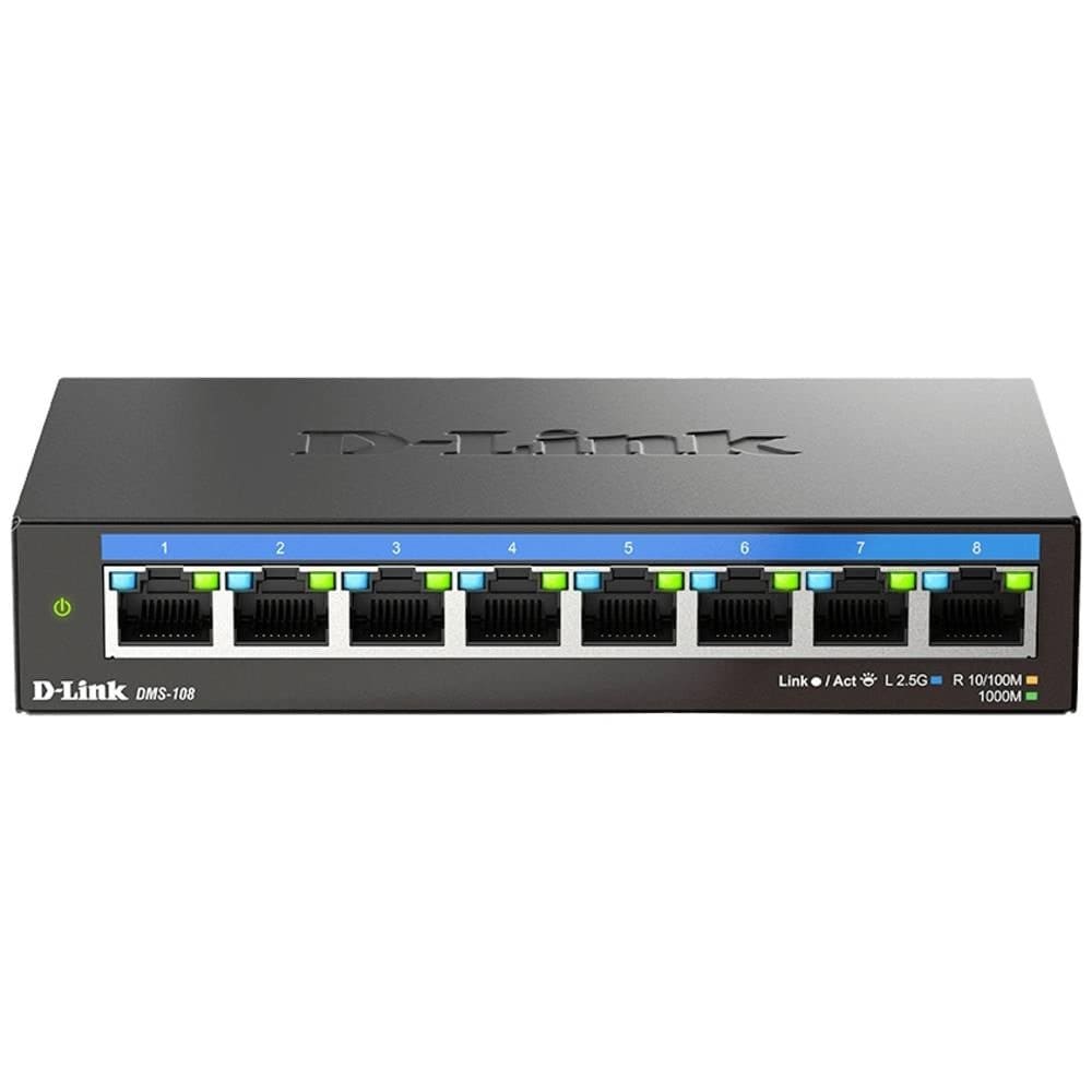 D_LINK - SWITCH 8X10/100/1000/2,5GB -(NO RACK)