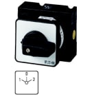 EATON INDUSTRIES - Commutatore T3 32A da incasso a fissaggio centrale 2 Unità costruttiva/e Contatti 4 60° permanente con posizione 0 1-0-2 numero di proget.