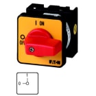 EATON INDUSTRIES - Interruttore ON/OFF, T0, 20 A, montaggio a incasso, 1 Unità costruttiva/e, Funzione di arresto d'emergenza, con leva rossa e piastra frontale.