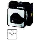 EATON INDUSTRIES - T3-4-8410/E Interruttori stella-triangolo per motore a 3 poli, 32 A, montaggio a incasso, 4 unità di contatto, 8 contatti a 60°, funzionamento permanente con posizione 0 (Off), 0-Y-D, numero di serie.