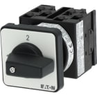 EATON INDUSTRIES - Commutatore T0 20A a incasso 3 Unità costruttive 6 contatti 90° permanente senza posizione 0 1-2 numero progettazione 1544 a camme T0-3-15443/E.