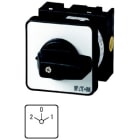 EATON INDUSTRIES - T0-3-20/E, Invertitori, montaggio a incasso, 20 A, 3 Unità costruttive, Contatti: 6, angolo 45°, permanente con posizione 0, 2-0-1, SOND 29, numero di progettazione.