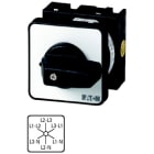EATON INDUSTRIES - T0-3-15924 Interruttori voltmetrici, 20 A, da incasso a fissaggio centrale, 3 unità costruttive, Contatti: 6, 60 gradi, ritentivo, Senza posizione 0 (Off), Fase.