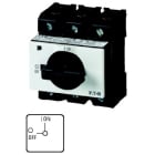 EATON INDUSTRIES - P3-63/IVS/N sez. pot. interruttore on/off, da incasso in sistemi di distribuzione modulare, 63A, 3 poli + N, leva nera e targhetta frontale, lucchettabile in posiz.