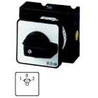 EATON INDUSTRIES - Commutatore T3 32A Montaggio a incasso 3 Unità costruttiva Contatti 6 45° Ad impulso Posizione 0 Ritorno a 0 bilaterale 2>0<1