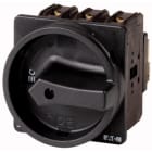 EATON INDUSTRIES - Interruttore generale P3 100A a incasso 3 poli 1NA 1NC Funzione arresto maniglia rotativa nera corona blocco lucchet.