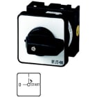 EATON INDUSTRIES - Pulsante on/off, T0, 20 A, montaggio a incasso, 2 unità costruttive, contatti: 4, con ritorno in posizione start, 90°, ritentivo, con posizione 0, commutatore a camme T0-2-15512/E.
