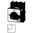 EATON INDUSTRIES - Interruttore P1, 25A, 3 poli, montaggio a incasso, 1NA+1NC, leva nera e targhetta frontale.