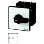EATON INDUSTRIES - Interruttore P3, 63A, montaggio incasso, 3 poli, 1NA, 1NC, leva nera e targhetta frontale.