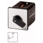 EATON INDUSTRIES - T5 Interruttore ON/OFF, 100A, montaggio incasso, 3 Unità costruttive, 6 poli, leva nera e targhetta frontale.