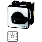 EATON INDUSTRIES - Interruttore voltmetrico T0-3-8007, 20A, da incasso a fissaggio centrale, 3 unità costruttive, 6 contatti a 45°, ritentivo, posizione 0 Off, fase/fa.