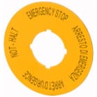 EATON INDUSTRIES - Etichetta arresto emergenza D=60mm giallo DE EN FR IT M22-XBK11 4 lingue. 121372
