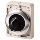 EATON INDUSTRIES - Potenziometro frontale a filo M30 30,5 mm senza scala R 4,7 k? P 0,5 W ghiera acciaio inossidabile D30 4K7.