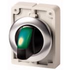 EATON INDUSTRIES - Selettore luminoso RMQ-Titan con maniglia permanente 2 posizioni verde Anello anteriore in acciaio inossidabile M30I-FWLKV-G SEL LUM D30 A FILO VERDE 2P.