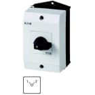 EATON INDUSTRIES - Commutatore T0 20A in custodia, 4 unità costruttive, contatti 8, angolo 90°, permanente, senza posizione 0, 1-2, design 8223.