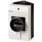EATON INDUSTRIES - Interruttore generale T3 32A in custodia 3 Unità costruttive 6 poli Funzione di arresto con maniglia rotativa nera e corona di blocco lucchetto.