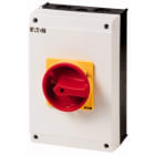 EATON INDUSTRIES - Interruttore generale, 3 poli + N + 1 NA + 1 NC, 63 A, Funzione di arresto di emergenza, 90 gradi, lucchettabile in posizione 0, in custodia.