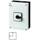 EATON INDUSTRIES - T5 Interruttore ON/OFF, 100A, custodia, 3 Unità costruttive, 6 poli, leva nera e targhetta frontale.