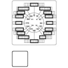 EATON INDUSTRIES - Piastra frontale per T5B, T5, P3, 84x84 mm (per telaio 88x88), incisione ammessa. FS(*)-P3 Targhetta frontale Stand. T5B, T5.
