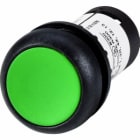 EATON INDUSTRIES - Pulsante piatto permanente 1 NC 1 NA collegamento a bullone verde senza scritta anello frontale colore nero C22S DR G K11. 121543