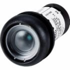 EATON INDUSTRIES - Pulsante luminoso piatto ad impulso 1 NA collegamento a bullone LED azzurro senza capsula 24 V AC/DC anello frontale colore nero C22S-DL-XB-K10-24.