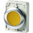 EATON INDUSTRIES - Pulsante luminoso RMQ-Titan piatto permanente giallo senza scritta anello anteriore in acciaio inossidabile M30I-FDRL-Y PULS LUM D30 A FILO STAB GIA.