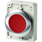 EATON INDUSTRIES - Pulsante luminoso RMQ-Titan piatto permanente rosso senza scritta Anello anteriore in acciaio inossidabile M30I-FDRL-R PULS LUM D30 A FILO STAB ROS.