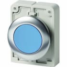 EATON INDUSTRIES - Pulsante RMQ Titan piatto stabile azzurro senza scritta Anello frontale in acciaio inossidabile M30I FDR B D30 A FILO BLU STAB.