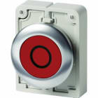 EATON INDUSTRIES - Pulsante RMQ Titan piatto permanente rosso con dicitura Anello anteriore in acciaio inossidabile M30I FDR X0 D30 A FILO ROSSO STAB.