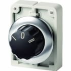 EATON INDUSTRIES - Interruttore commutazione RMQ-Titan, testina rotante, impulso, 3 posizioni, dicitura, Anello anteriore acciaio inossidabile M30I-FW3 SELETT. D30 FILO 3 POS.