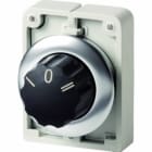 EATON INDUSTRIES - Interruttore commutazione RMQ-Titan, testina rotante, impulso, 3 posizioni, dicitura, Anello anteriore acciaio inossidabile M30I-FW3 SELETT. D30 FILO 3 POS.