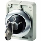 EATON INDUSTRIES - Pulsante a chiave, front flat, permanente, 3 posizioni, MS1–MS20: Chiave estraibile, selezionabile, Ghiera anteriore in acciaio inossidabile, M30I-FWRS3-MS*-A* SEL CH 3POS STAB <CONF.