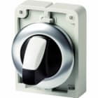 EATON INDUSTRIES - Interruttore di commutazione RMQ-Titan con maniglia permanente 3 posizioni anello anteriore in acciaio inossidabile M30I-FWRK3 SEL D30 A FILO LEVA ST.