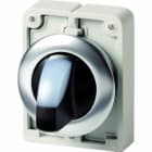 EATON INDUSTRIES - Selettore luminoso RMQ-Titan con maniglia, 3 posizioni, bianco, Anello frontale in acciaio inossidabile M30I-FWLK3-W SEL LUM D30 A FILO BIAN 3 P.