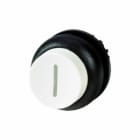 EATON INDUSTRIES - Pulsante RMQ Titan sporgente permanente bianco con dicitura Anello frontale colore nero M22S DRH W X1 PULS SPORGENTE.