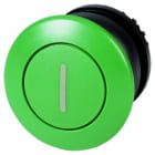 EATON INDUSTRIES - Pulsante fungo RMQ-Titan permanente verde con dicitura ghiera frontale nero M22S-DRP-G-X1 simbolo ve.