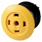 EATON INDUSTRIES - Pulsante fungo RMQ-Titan permanente giallo senza capsula ghiera frontale nero M22S-DRP-Y-X.