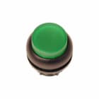 EATON INDUSTRIES - Pulsante luminoso RMQ-Titan, sporgente, permanente, verde, senza scritta, anello frontale nero M22S-DRLH-G.