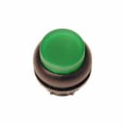 EATON INDUSTRIES - Pulsante luminoso RMQ-Titan, sporgente, permanente, verde, senza scritta, anello frontale nero M22S-DRLH-G.