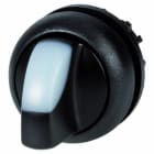 EATON INDUSTRIES - Selettore luminoso RMQ-Titan con maniglia, 2 posizioni, bianco, anello frontale nero, leva impugnatura 2 posizioni bianco.