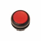 EATON INDUSTRIES - Pulsante luminoso RMQ-Titan, annegato, stabile, rosso, senza scritta, anello frontale colore nero, filo ghiera permanente.