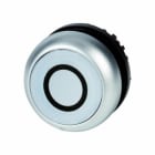 EATON INDUSTRIES - Pulsante luminoso RMQ-Titan annegato permanente bianco inciso con 0 Ghiera frontale colore titanio M22-DRL-W-X0 PULS LUM FILO GHIERA.