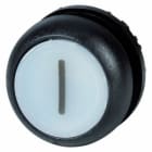 EATON INDUSTRIES - Pulsante luminoso RMQ-Titan annegato stabile bianco inciso con 1 Ghiera frontale colore nero M22S-DRL-W-X1 piatto perm bianc.