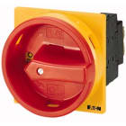 EATON INDUSTRIES - T0 Interruttore speciale, 20 A, montaggio a incasso, 4 Unità costruttive, Funzione di arresto d'emergenza, maniglia rotativa rossa e anello.