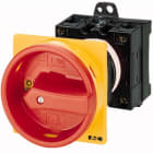EATON INDUSTRIES - T3 Interruttore speciale 32 A a comando rinviato 2 Unità costruttiva Funzione di arresto d'emergenza con maniglia rotativa rossa e anello di b SOND*/V/SVB COMMUTATORE SPECIALE