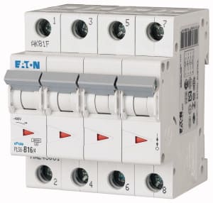 EATON INDUSTRIES - PLS6-C16/4 INT. MT 6KA 4P C 16A