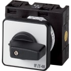 EATON INDUSTRIES - T3 Interruttore a camme ON/OFF, 32A, montaggio incasso, 4 Unità costruttive, 8 poli, leva nera e targhetta frontale.